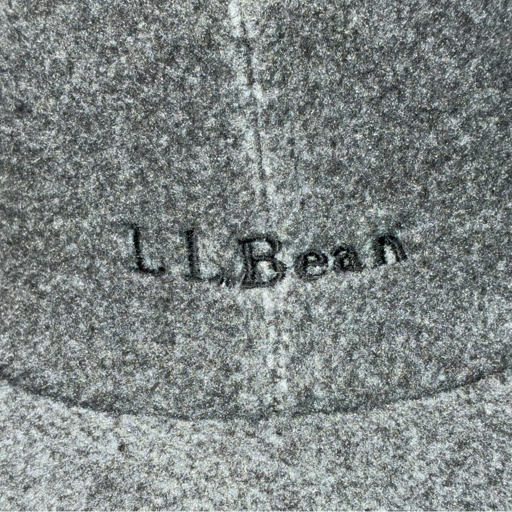 Vintage L.L . Bean Gray Black Fleece Polartec Hat Cap Ear Flaps Size L/XL - Picture 10 of 12